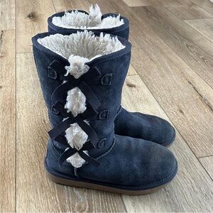 Koolaburra by UGG Kids Victoria Tall Boot in Navy Blue - Size 3